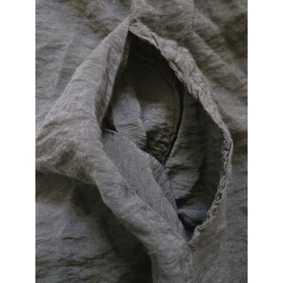 Womens Cut Loose Black Tunic Button-Up 3/4 Sleeve XL‎ Dress Pockets EUC - Picture 14 of 15